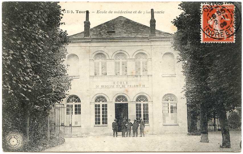 Carte postale entrée école