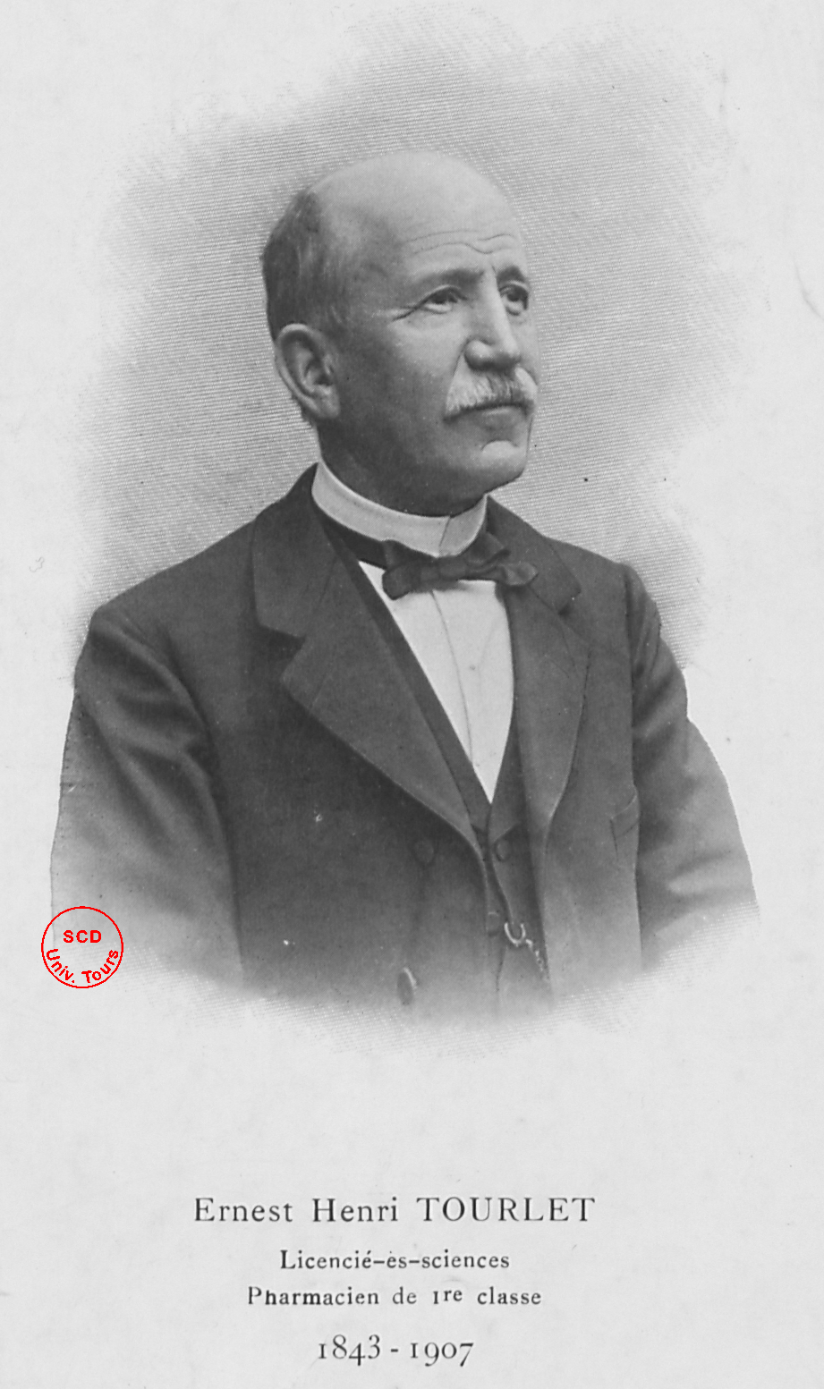 Ernest Henri Tourlet, Licencié-es-sciences, pharmacien de 1re classe, 1843-1907